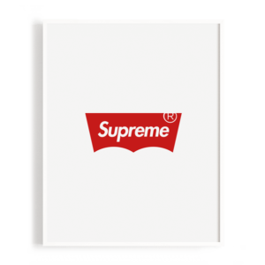 Combinación del logotipo de Levis y Supreme