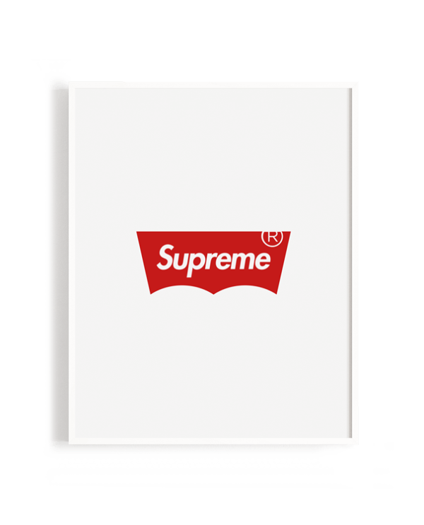 Combinación del logotipo de Levis y Supreme