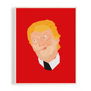 Retrato poco agraciado de Donald Trump