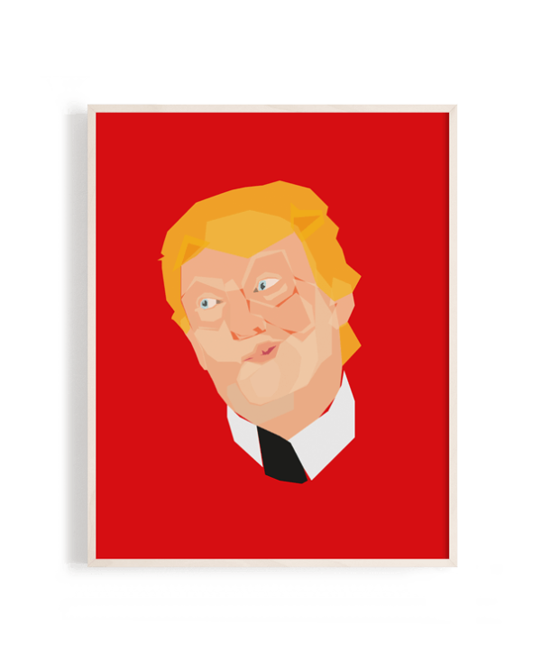 Retrato poco agraciado de Donald Trump