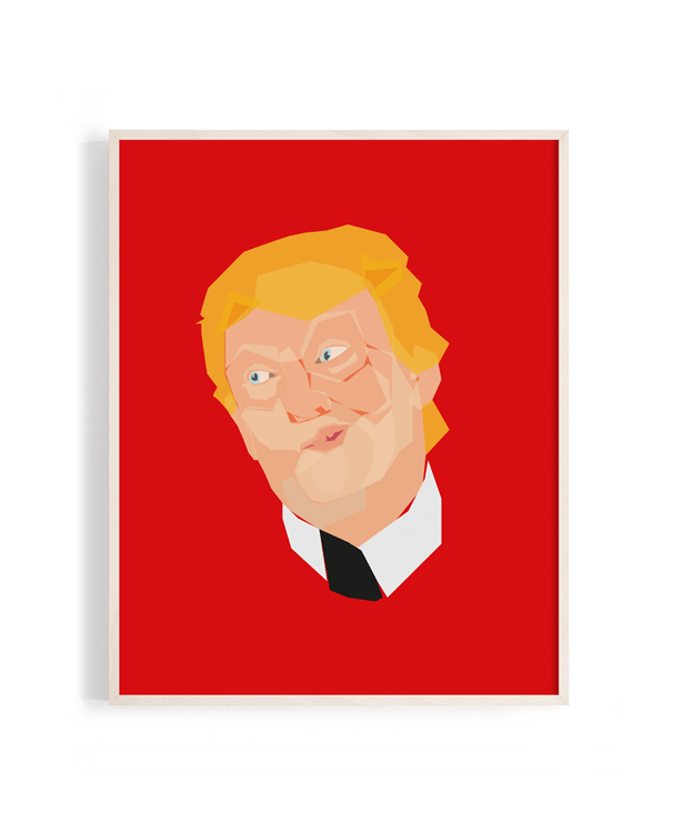 Retrato poco agraciado de Donald Trump