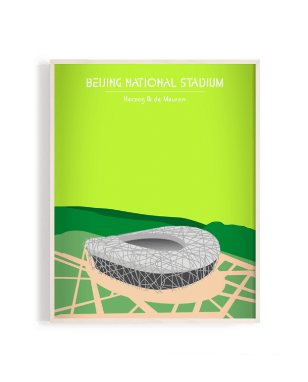 Ilustración vectorial del Beijing National Stadium